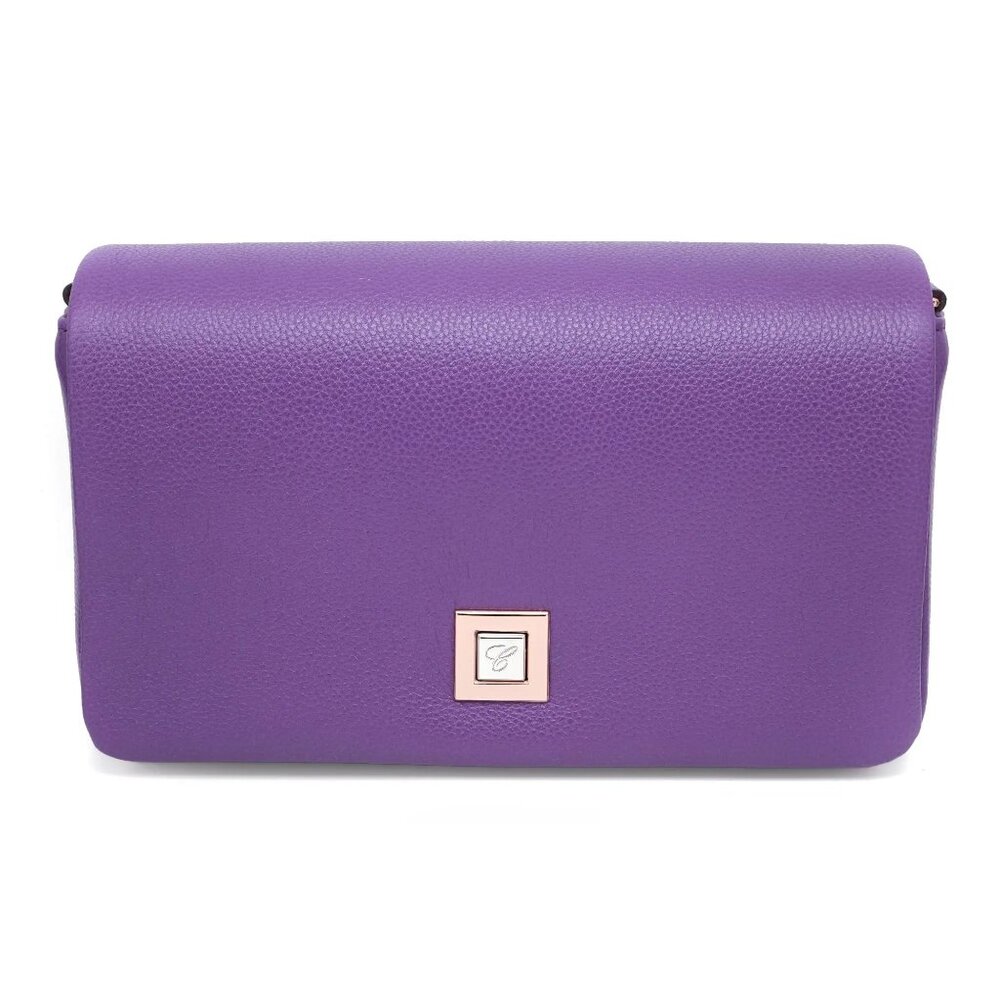 Chopard Ice Cube Purple Grained Leather Shoulder Bag 95000-1174